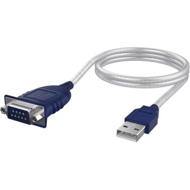 Imagem de Cabo Conversor Sabrent Serial USB 2.0 9 pinos DB-9 RS-232, chipset prolífico, HEXNUTS [Windows 10/8.1/8/7/VISTA/XP, Mac OS X 10.6 e superior] 75cm (CB-DB9P)
