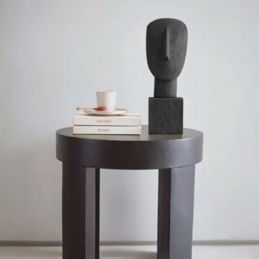 Imagem de Escultura Decorativa "Face" Em Poliresina Preto 42x14,5 cm M02 - D'Ros