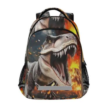 Imagem de Mochila WEVIBOFU Dinosaur Fire Volcano para crianças de 6 a 12 anos