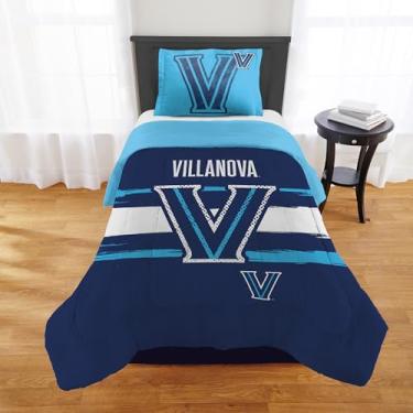 Imagem de Conjunto de edredom Villanova Wildcats – roupa de cama Wildcats para dormitórios, quartos de hóspedes, trailers, portas traseiras e decoração de dia de jogo Villanova, solteiro/solteiro GG
