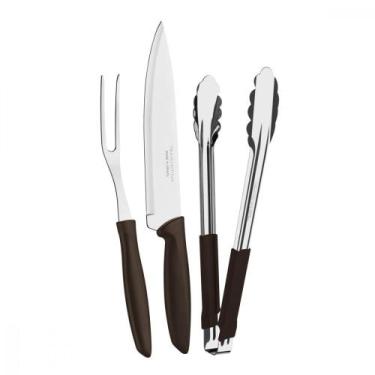 Imagem de Kit para Churrasco Tramontina Plenus com Laminas em Aço Inox e Cabos d