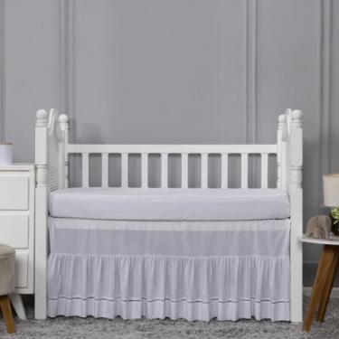 Imagem de Saia de Berço Padrão Americano ou Nacional com Ponto Palito - João e M