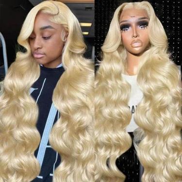 Imagem de Peruca frontal de renda BOWNASH 613 Body Wave 200% de densidade 34 pol