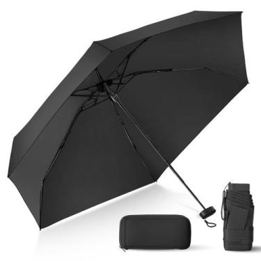 Imagem de Guarda-chuva LEAGERA Compact Travel com estojo leve preto