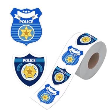 Imagem de Adesivos de crachá de polícia, adesivos de etiqueta de polícia, pastéis de escritório para crianças, artigos de festa de aniversário, material escolar de escritório, 500 peças