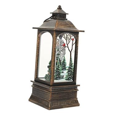 Imagem de TOYANDONA Lanterna decorativa de Natal operada por bateria enfeite de mesa brilhante para artesanato de Natal adereço de cena e peça central de férias para meninos e