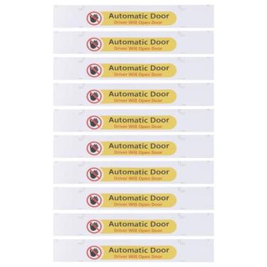 Imagem de Briny River 10 adesivos de porta automática, 12,5 x 2,5 cm, porta automática, motorista abrirá sinal de porta, adesivos de vinil à prova d'água, decalque de carro para carro, veículo, táxi, janela