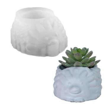 Imagem de Vaso de flores de animais 3D, molde de silicone para gesso de resina, argila de cimento de concreto, molde de plantador de suculentas, kit de resina epóxi para suporte de caneta de vela DIY, pote de