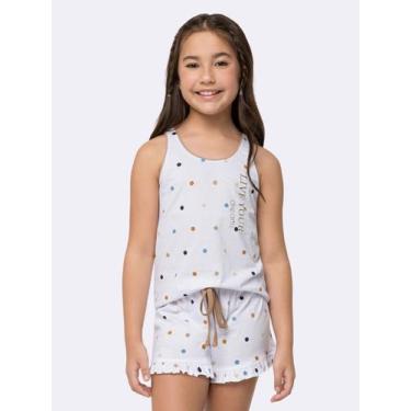 Imagem de Pijama Regata Infantil Raízes do sol - Veggi, Branco, 8, Meninas