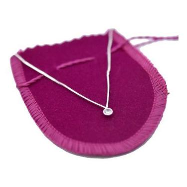 Imagem de Colar Corrente Ponto De Luz V Banhado Prata 925 - Papillon Semi Jóias,