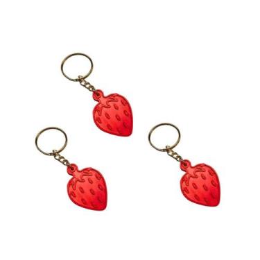 Imagem de Chaveiro Moranguinho 3D  Acessório Criativo para Bolsas e Chaves - A1,