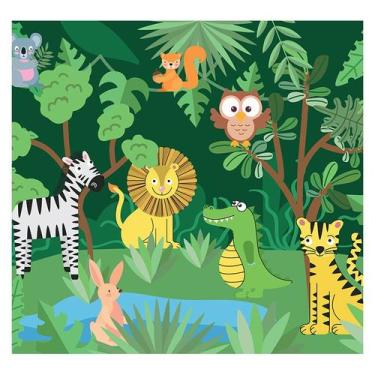 Imagem de Papel de Parede Adesivo Infantil Safari Floresta Bebe Quarto - 559pcp 