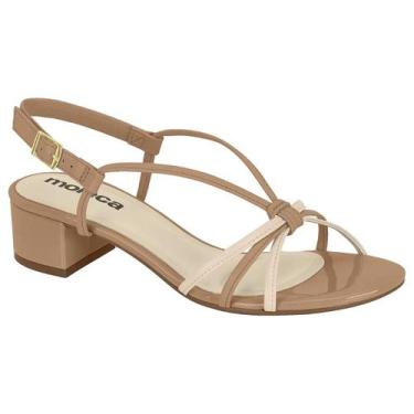 Imagem de Sandália Moleca Salto Grosso Baixo Feminina 5259.876, Nude, 36