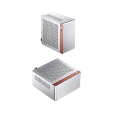 Imagem de Gabinete Mini Desktop ITX Em Nogueira Preta JONSBO NV10 Com Estrutura 