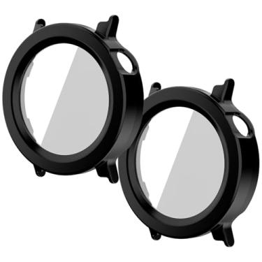 Imagem de Xininyia Pacote com 2 capas protetoras de tela compatíveis com CMF Watch 3 Pro [cobertura total], protetor de película de vidro temperado embutido em policarbonato rígido para CMF 3