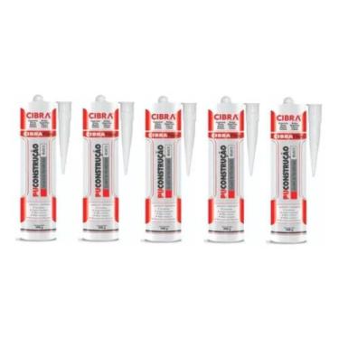 Imagem de 5 Selante Adesivo Poliuretano Cibra Pu Construção 400 Branco - Cibra S