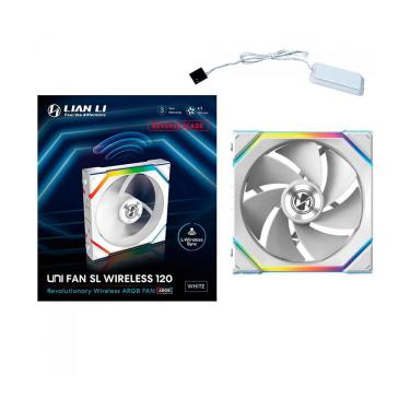 Imagem de Fan Lian Li Uni Fan SL Wireless 120 Reverse Blade ARGB Branco
