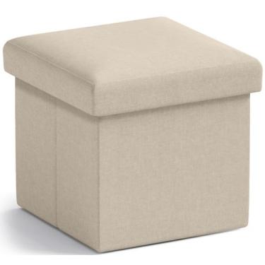Imagem de Otomano de armazenamento Ornavo Home Dobrável Dobrável 30x30x30cm