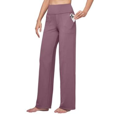 Imagem de Calças de ioga Willit Wide Leg Dress Work Dried Rose para mulheres