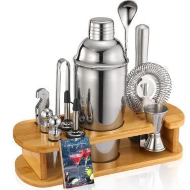 Imagem de Conjunto de coqueteleira WOTTOR, kit de barman de 13 peças com suporte