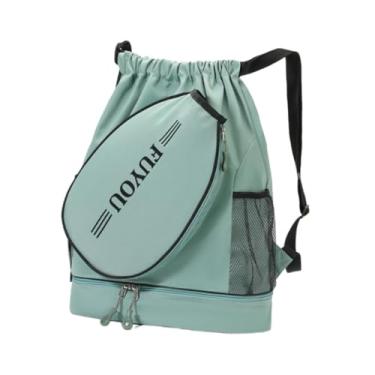 Imagem de UGPLM Bolsa de tênis, mochila de tênis, estojo de transporte, mochila com compartimento para sapatos, bolsa para raquete de badminton para de badminton, Verde