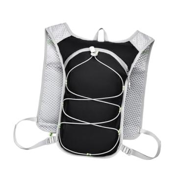 Imagem de Dynwave Colete de hidratação Mochila esportiva Colete utilitário Multi bolsos Respirável Bolsa de peito Mochila de hidratação para caminhadas Corrida, Preto