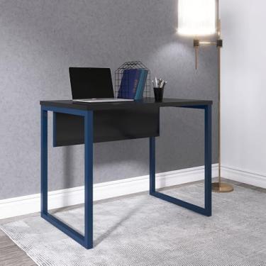 Imagem de Mesa Madeira 900x600mm M90/60p25tub Preto/Azul Delrei