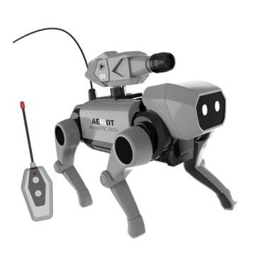 Imagem de Rrlihjgu Cão Robô - Cão Robótico Inteligente Com Controlo Remoto - Conjunto Montagem Prático Crianças Dia Aniversário Meninos Meninas Jardim Infância Sala Aula Viagem Interior Exterior