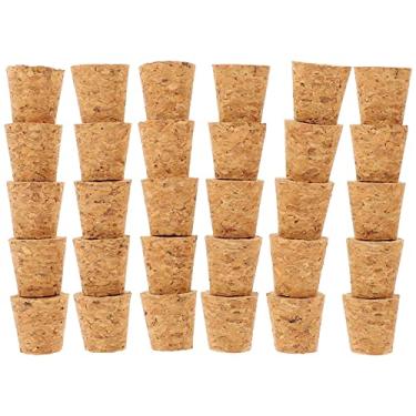 Imagem de 30 peças de rolhas de cortiça afuniladas garrafas de vinho em forma natural de cortiça macia tampões de garrafa, projetos de artesanato de cerveja de vinho, vedação de garrafas