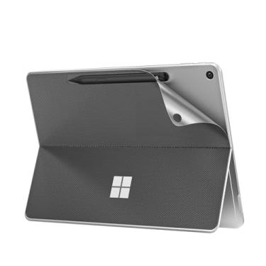 Imagem de MoKo Adesivo traseiro para tablet Microsoft Surface 12 polegadas 2025, decalque protetor de couro PU para Surface Pro 12 polegadas, cinza escuro