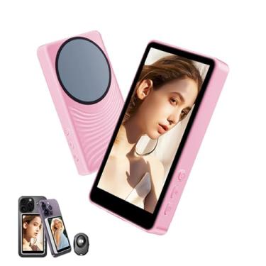 Imagem de Tela do monitor de selfie Vlog, monitor de câmera traseira sem fio para iPhone e Android, tela magnética de selfie com controle remoto Bluetooth para selfie/Vlog/Live Streaming/TikTok