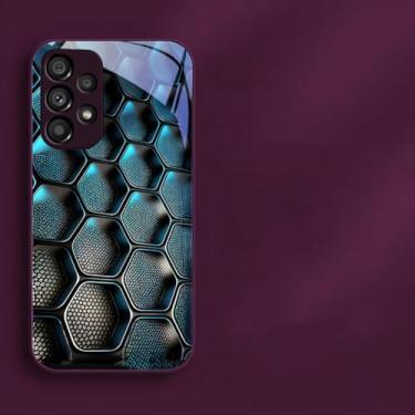 Imagem de MVVKKY Capa de celular de vidro temperado com gradiente azul para Samsung S9 Plus (para Samsung S9 Plus/2)