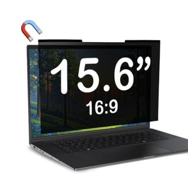 Imagem de Tela magnética de privacidade para laptop de 15,6 polegadas para monitor de computador 16:9, protetor de privacidade de tela antirreflexo removível, filtro de tela e protetor para laptop (13 5/20.3 cm