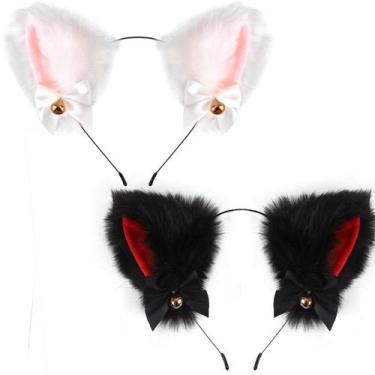 Imagem de Bandana xipixiao Cat Ears Plush Furry Neko Halloween Cosplay
