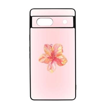 Imagem de qizjio Linda capa de telefone Aura Hibiscus à prova de choque com flores estéticas para Google Pixel 7A