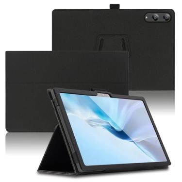 Imagem de Keihok Capa para tablet DOOGEE Tab E3 Pro de 13 polegadas com alça de mão e suporte para lápis, capa dobrável com suporte dobrável para DOOGEE Tab E3 Pro (preta)