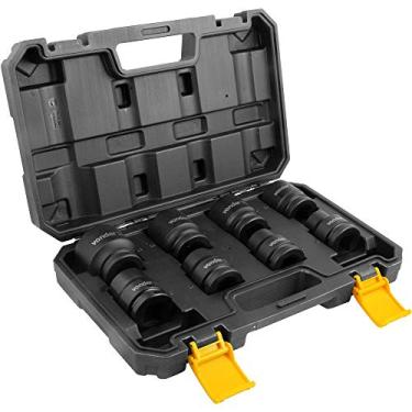 Imagem de Jogo De Soquetes De Impacto Sextavados, Encaixe De 3/4", 19,0 Mm A 38,0 Mm, Com 8 Peças, Vonder.