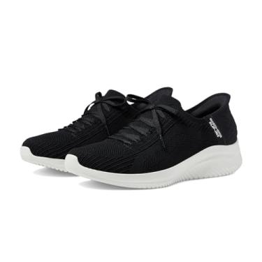 Imagem de Skechers Tênis feminino Hands Free Slip-ins Ultra Flex 3.0 - Brilliant Path, Preto/branco, 6 Wide
