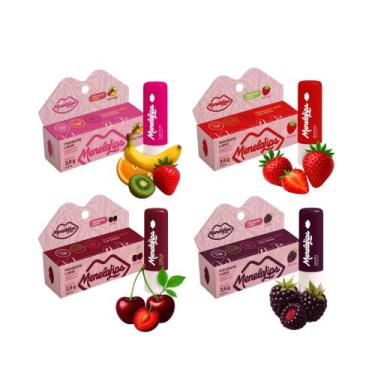 Imagem de Kit 4 Balm Hidratante Labial Menela Lips Protetor Lábios Profissional