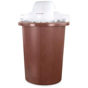 Imagem de Máquina de Sorvete Nostalgia Elétrica Estilo Parlor, Faça Sorvete Soft Serve no Estilo Antigo em Minutos em Casa - 5,67 litros Branco