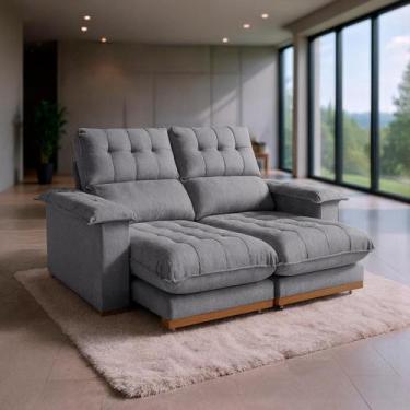 Imagem de Sofá 2 Lugares 2,00m Retrátil e Reclinável Milano Bom Pastor, Linho Ci