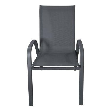 Imagem de Cadeira Jardim Aco 92x54 Cm Jundiai Cinza Escuro