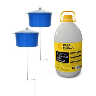 Imagem de Kit 2 Armadilha Papa Mosca 5 Litros De Atrativo Pega Mosca - Global Co