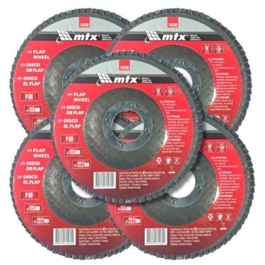 Imagem de Kit 10 Discos de Lixa Flap Fibra 4.1/2 GR 60 Mtx