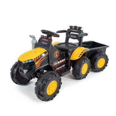 Imagem de Trator Elétrico Infantil Com Caçamba Escavadeira Brinquedo Conect Brin