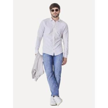 Imagem de Camisa Reserva Masculina Office Enxuto Grid Duplo Rosa Lotus-Masculino