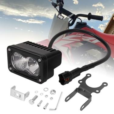 Imagem de ANGU-OFFROAD Kit de faróis de LED de 7,6 cm para Talaria Sting R MX4/Sur-Ron Segway X260 Combo feixe 20W 6000-6500K Upgrade Motocicleta Farol de LED com suporte de montagem