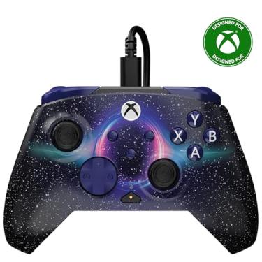 Imagem de Turtle Beach Rematch Advanced Dark Cosmos Wired Gaming Controller for Xbox and PC – Lenticular, Multi-Design, Remappable Buttons, Hall-Effect Hair Triggers, 8ft Cable, Officially Licensed by Xbox