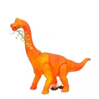 Imagem de Dinossauro de Brinquedo Com Compartimento De Ovinhos De Filhote, Com Som E Luzes, Dinossauro Presente Para Crianças Com 30cm, Anda Para Frente, Brinquedo Com Interações, Dinossauro Que Bota Ovos