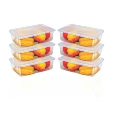Imagem de Potes Transparentes 500ml com Tampa Reutilizável - Apto para Freezer e Microondas, Ideal para Marmitas Fitness(Kit 6 Potes Bpa Free)